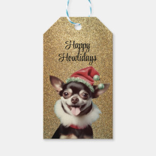 Chihuahua Santa Tag Geschenkanhänger