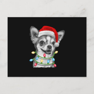 chihuahua santa Weihnachtsbaum leuchtet Weihnachts Feiertagspostkarte