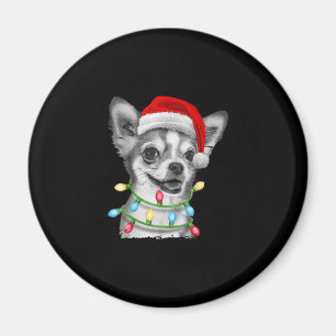 chihuahua santa Weihnachtsbaum leuchtet Weihnachts Magnet