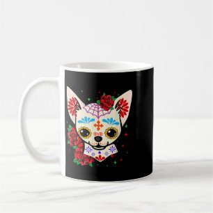 Chihuahua-Schädel Tag der Toten Zucker-Schädel-Hun Kaffeetasse