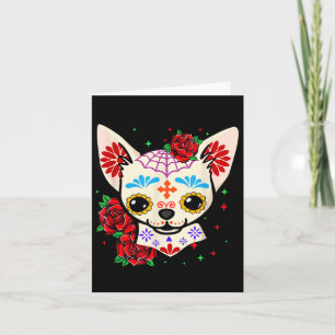 Chihuahua-Schädel Tag der Toten Zucker-Schädel-Hun Karte