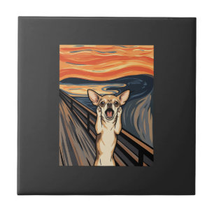 Chihuahua-Schrei-Expressionist-Hundekunst_1 Fliese