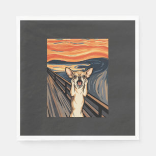 Chihuahua-Schrei-Expressionist-Hundekunst_1 Serviette