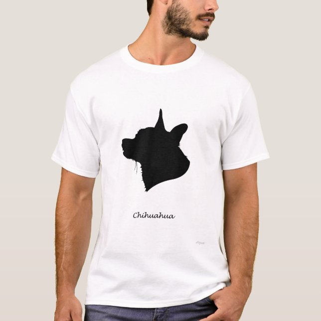 Chihuahua - schwarze Silhouette T-Shirt (Vorderseite)