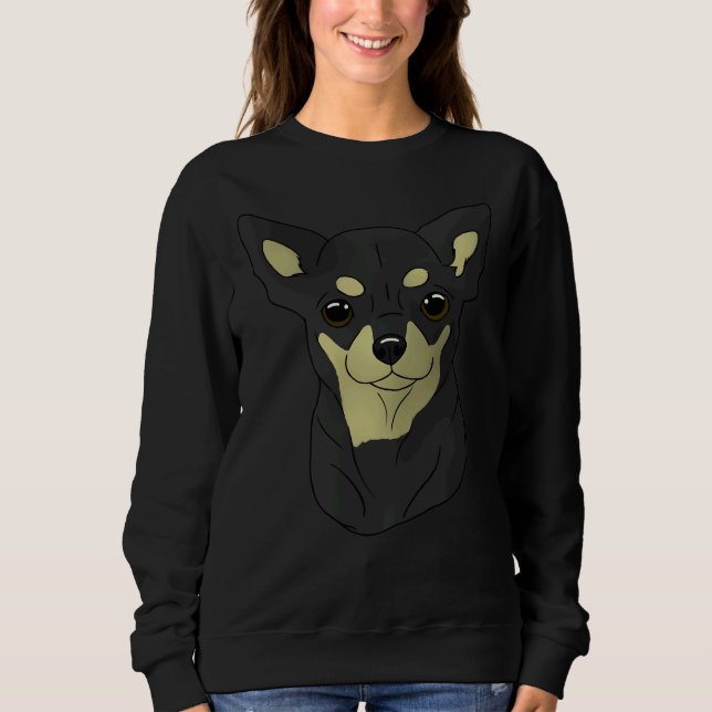 Chihuahua sh Black and Tan Sweatshirt (Vorderseite)