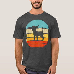 Chihuahua Silhouette 60er 70er Gifts Dog Lover T-Shirt