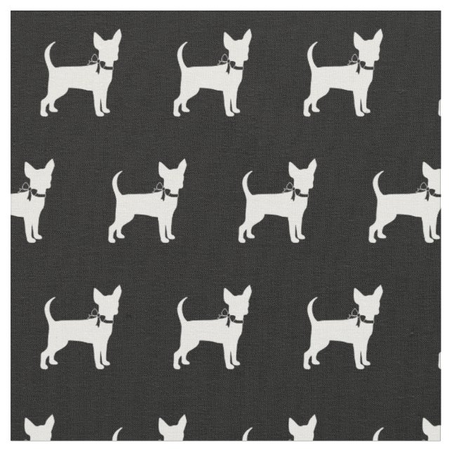 Chihuahua Silhouette Haustier Stoff (Nahaufnahme)