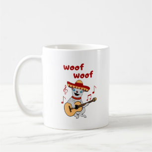 Chihuahua spielt Gitarre. Funny Dog Kaffeetasse