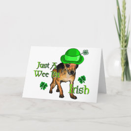 Chihuahua-St Patrick Tag Karte