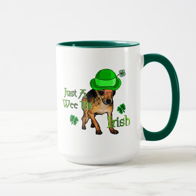Chihuahua St Patrick's Day Tasse (Rechts)