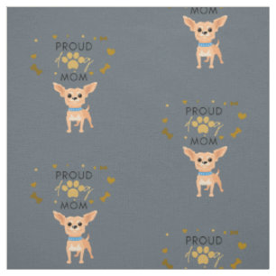 Chihuahua stolze Hundefrau Stoff