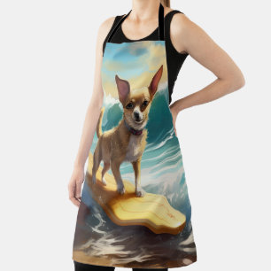 Chihuahua-Strand-Surfing-Malerei Schürze
