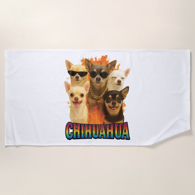 Chihuahua    strandtuch (Vorderseite)