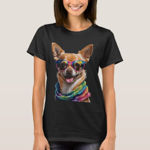 Chihuahua Sunglasses Dog Funny Animal Art Print Gr T-Shirt