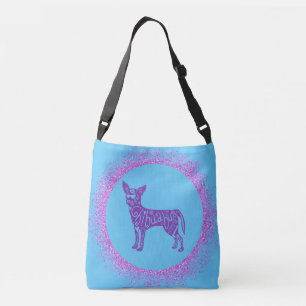 "CHIHUAHUA" TASCHE IN LICHT BLAU & PINK.