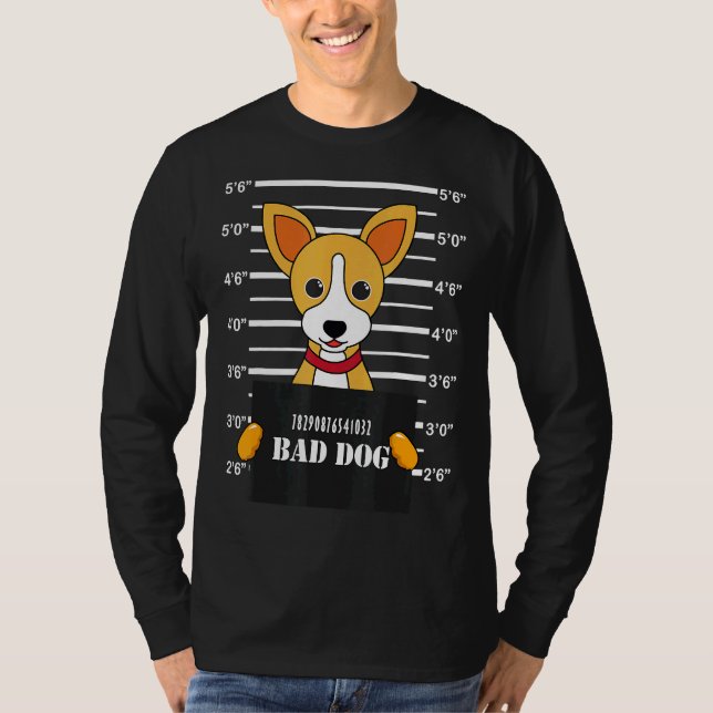 Chihuahua Tasse Shot Bad Dog Mama Vater T-Shirt (Vorderseite)