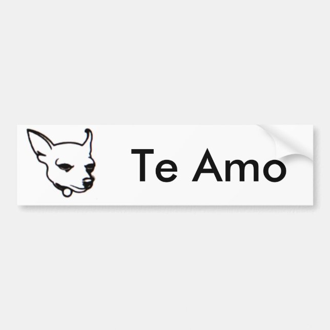 Chihuahua Te Amo-Autoaufkleber Autoaufkleber (Vorne)