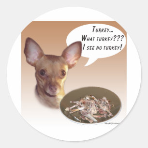 Chihuahua Türkei Runder Aufkleber