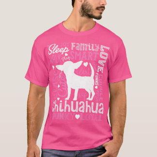 Chihuahua-Typografie für Männer Frauen Jungen Mädc T-Shirt