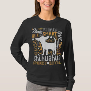 Chihuahua Typografie Word Funny Dog Lover Geschenk T-Shirt