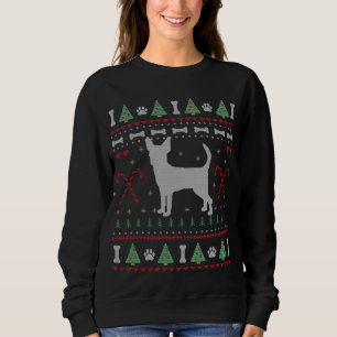 Chihuahua Ugly Sweater Christmas Funny Dog Lover Sweatshirt