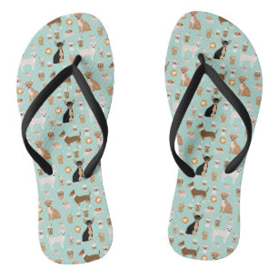 Chihuahua und Kaffee-Schuhe Flip Flops