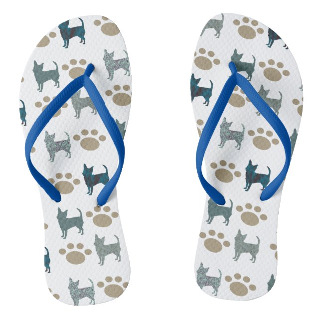 Chihuahua und Paw Flip Flops (Fußbett)