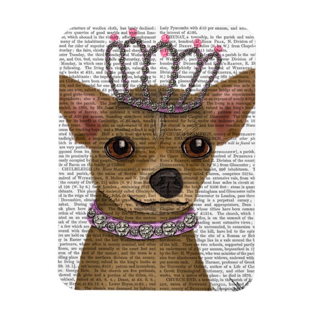 Chihuahua und Tiara Magnet (Vertikal)