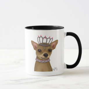 Chihuahua und Tiara Tasse