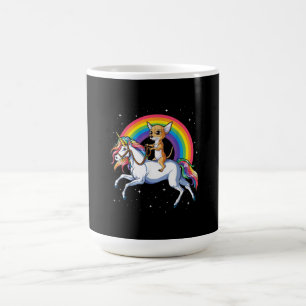 chihuahua unicorn Mädchen Weltraumgalaxie Regenbog Kaffeetasse