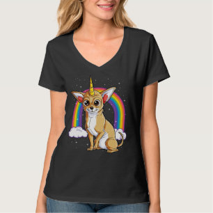 Chihuahua Unicorn Regenbogen für Männer Frauen Jun T-Shirt