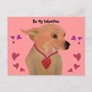 Chihuahua Valentine Hearts Feiertagspostkarte