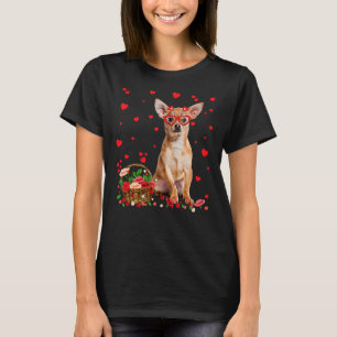 Chihuahua Valentine S Day Hunde Herz Blume T-Shirt