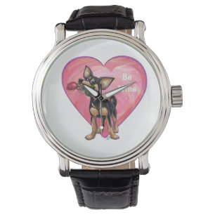 Chihuahua-Valentinstag Armbanduhr