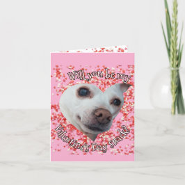 Chihuahua Valentinstag geklappte Urlaubskarte Feiertagskarte