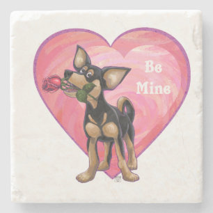 Chihuahua-Valentinstag Steinuntersetzer