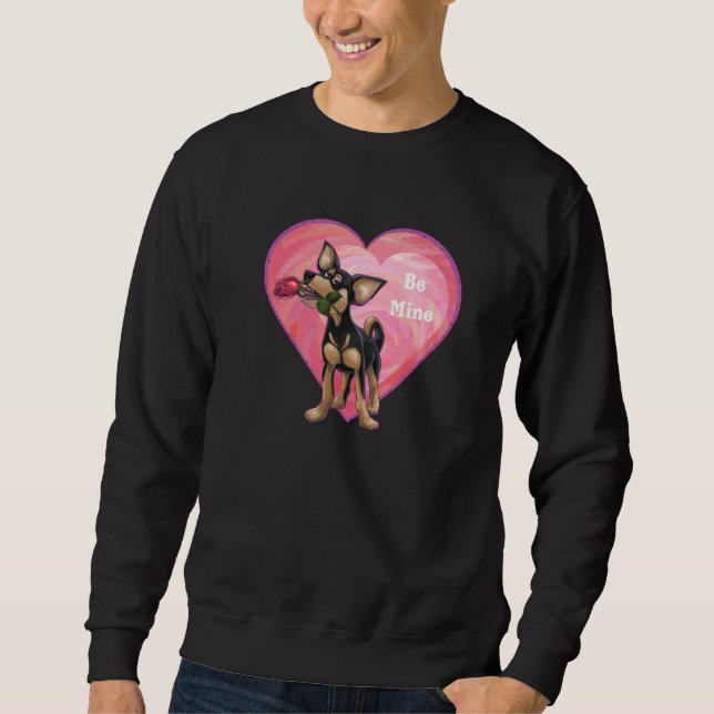 Chihuahua-Valentinstag Sweatshirt (Vorderseite)