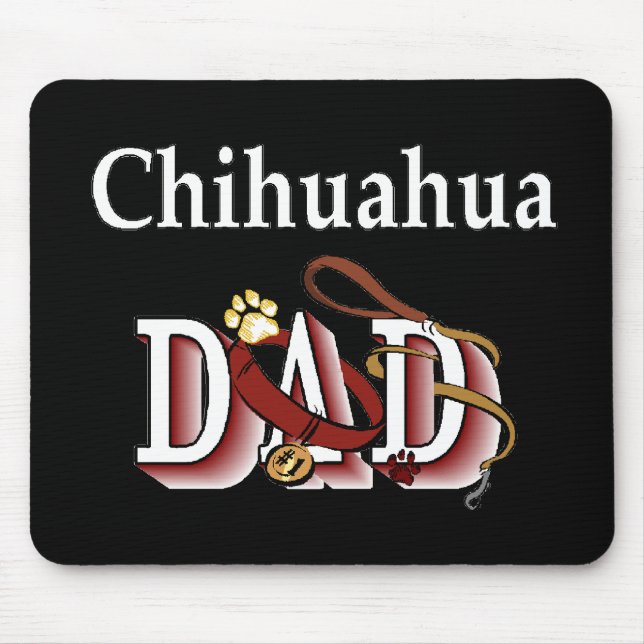 Chihuahua VATER Geschenke Mousepad (Vorne)