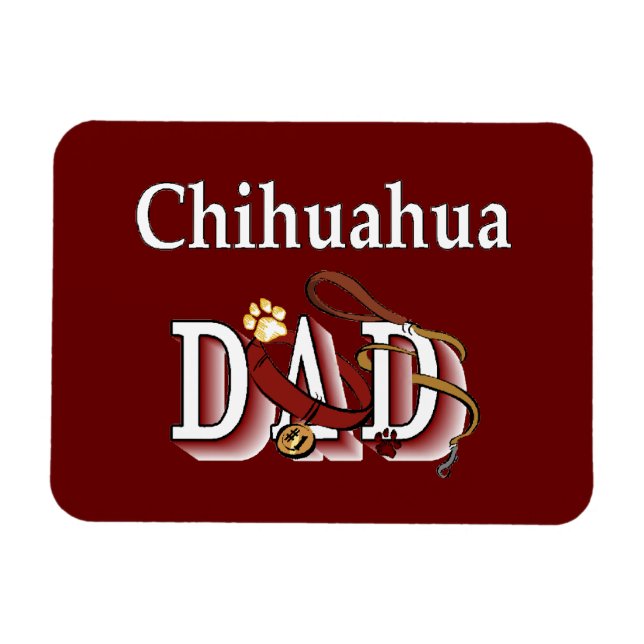 Chihuahua Vater Magnet (Horizontal)