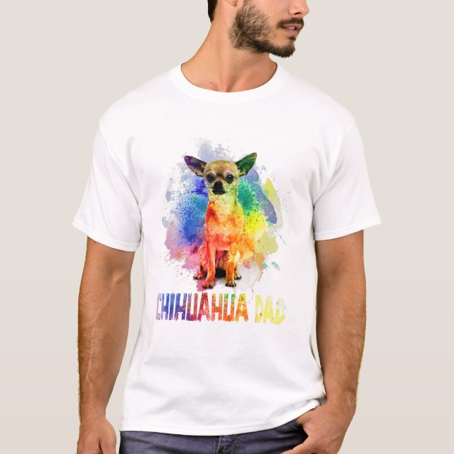 Chihuahua Vater Niedlich T-Shirt (Vorderseite)