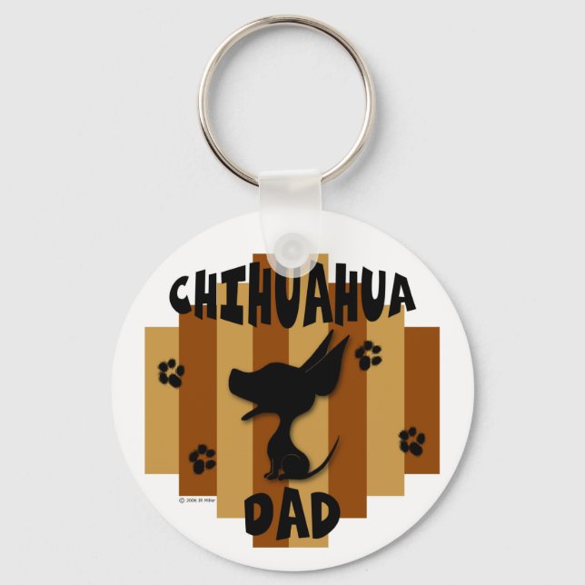 Chihuahua Vater Schlüsselanhänger (Vorderseite)