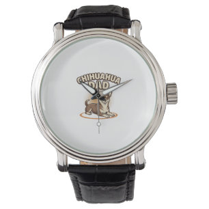 Chihuahua-Vater Vintage Gravur Hunde Liebhaber Des Armbanduhr