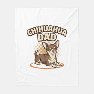 Chihuahua-Vater Vintage Gravur Hunde Liebhaber Des Fleecedecke
