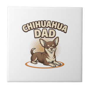 Chihuahua-Vater Vintage Gravur Hunde Liebhaber Des Fliese