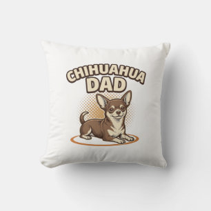 Chihuahua-Vater Vintage Gravur Hunde Liebhaber Des Kissen