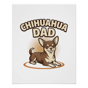 Chihuahua-Vater Vintage-Gravur Hunde-Liebhaber Des Poster