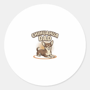 Chihuahua-Vater Vintage Gravur Hunde Liebhaber Des Runder Aufkleber