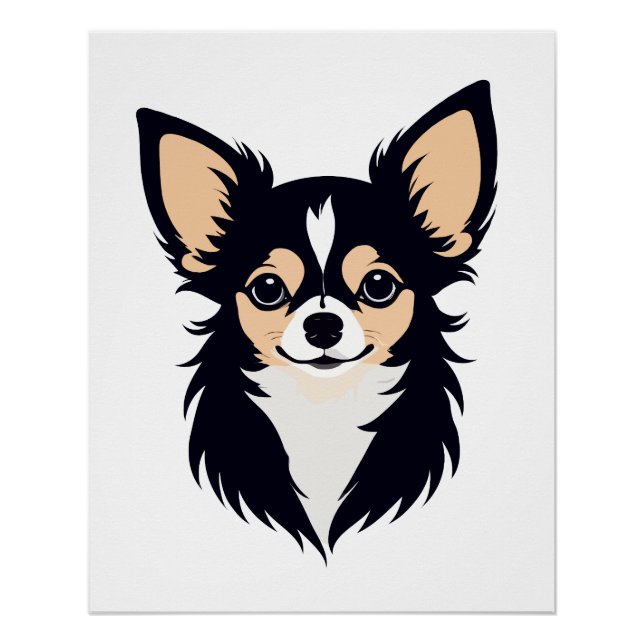 Chihuahua Vector Art Animal Modern Urban Graphic Poster (Vorderseite)