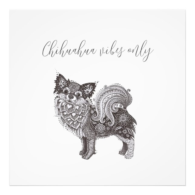 Chihuahua Vibes Premium Satin Photo Paper Fotodruck (Vorne)
