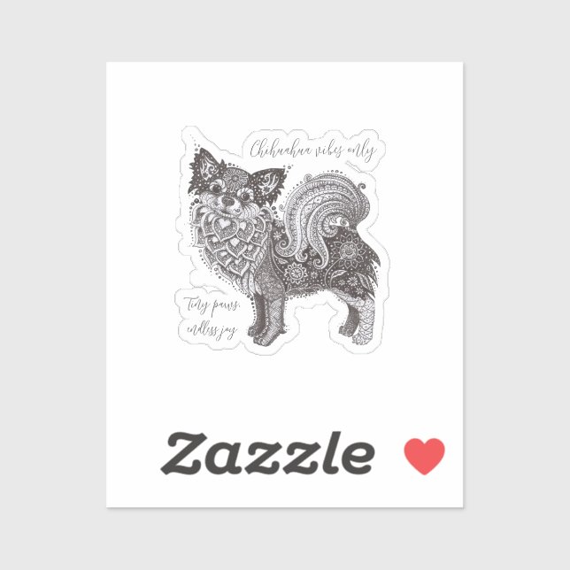 Chihuahua Vibes Vinyl Sticker (Blatt)